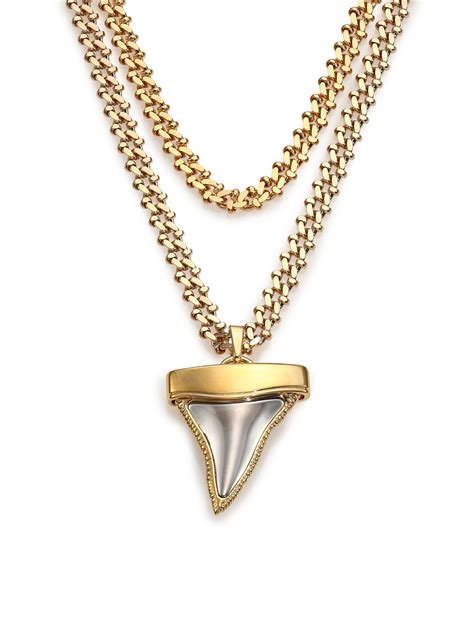 givenchy shark tooth necklace buy|Givenchy Golden Doubled Shark Tooth Necklace, Turquoise .